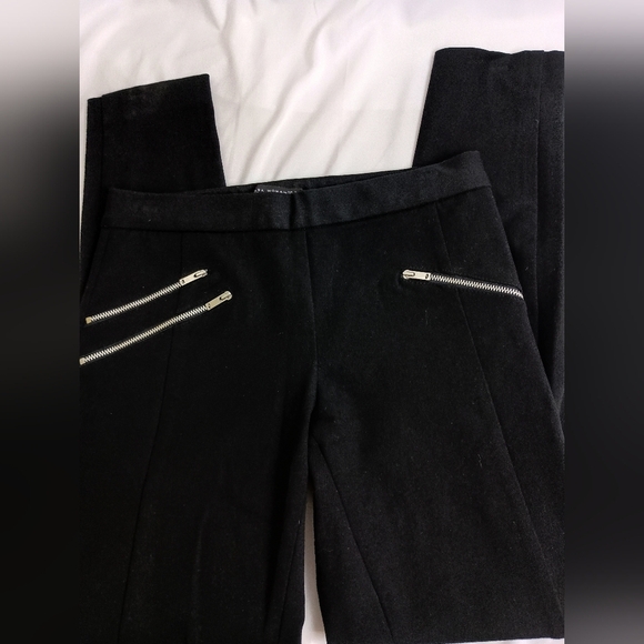 ZARA WOMAN Black Zipper Detail Women's Pants (#1,410) - Picture 1 of 6